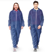 Coverall Blue 3X-Large Polypropylene Nonwoven Fabric Apparel w/ Zipper 5... - $27.99