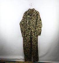 Vintage 70s Streetwear Mens XL Faded Frogskin Camouflage Coveralls Bibs ... - £93.16 GBP