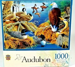 Master Pieces Audubon - Lake Life 1000 Piece Linen Jigsaw Puzzle - £6.33 GBP