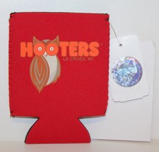 Red Hooters Beer Koozie Can Cooler Coozie - LA CROSS,WI - New with Tag! - £7.07 GBP