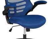 Mid-Back Blue Mesh Swivel Ergonomic Task Office Chair By Flash, Up Arms. - £128.94 GBP