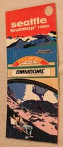 Vintage Seattle Tour map 1989 Brochure Omnidome BRO3 - $7.91