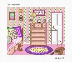 Pepita Needlepoint Canvas: Girl&#39;s Bedroom, 12&quot; x 10&quot; - $86.00+