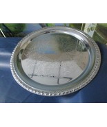IRVINWATE ROUND SILVERPLATE TRAY 12&quot; ROPE BORDER - $1,049.20 MXN