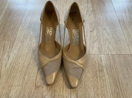 Shoes Salvatore Ferragamo Women’s Sz 5 1/2 Leather Beige - £28.24 GBP