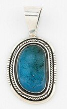 Ray Bennett Sterling Silver .925 Blue Stone Pendant Gift for Her - $495.80