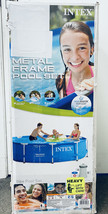 Intex 10ft x 30in Metal Frame Pool Set with Filter Pump &amp; Hydro Aeration Tech - £125.92 GBP
