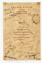 Allied Officers Park Club Thanksgiving Menu 1946 Budapest Eleanor Roosevelt - $384.12