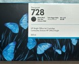 HP 728 Matte Black Ink Cartridge 300ml F9J68A DesignJet  T730 T830 Exp 2... - $174.98