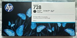 HP 728 Matte Black Ink Cartridge 300ml F9J68A DesignJet  T730 T830 Exp 2025 OEM - £139.87 GBP