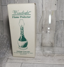 Vintage Winelight Flame Protector New In Box Glass Cover 6&quot; - £6.48 GBP