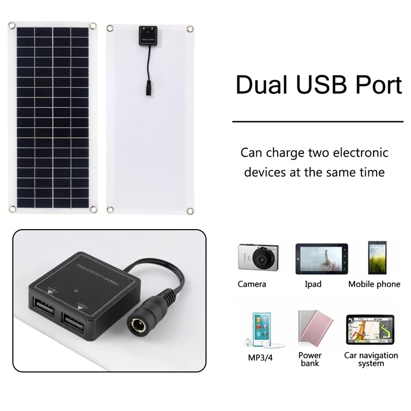 House Home A USB 300W 12V Solar Panel Kit Complete 30A 60A Solar Charge Controll - £47.30 GBP