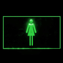 120036B Female Woman Toilet Washroom Advanced Public Spacious LED Light ... - $21.99