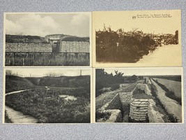 WWI, TRENCH OF DEATH AT DIXMUDE, POSTCARD GROUPING OF 4 - $25.00