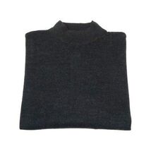 Mock Neck Merinos Wool Sweater PRINCELY From Turkey Soft Knits 1011-00 Charcoal image 2
