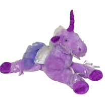 Fiesta Purple Unicorn Tutu Fantasy Bows Plush Stuffed Animal A53494 12&quot; - £21.82 GBP