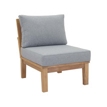 Modway Furniture Marina Armless Outdoor Patio Teak Wood Sofa - Natural G... - £501.98 GBP