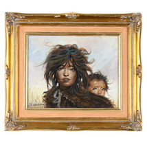 Sisters By Anthony Sidoni 2000 Signed Oil Painting 14&quot;x12&quot; - £3,928.41 GBP