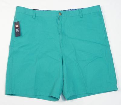 Chaps Green Flat Front Cotton Casual Shorts Men&#39;s NWT - $37.49