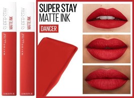 Maybelline SuperStay Matte Ink Liquid Lipstick 118 Dancer Brick Red 2 Pack New - $13.00