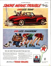 Care Less Tomorrow Texaco Havoline Motor Oil Vintage Ad 1942 Magazine Ar... - $24.11
