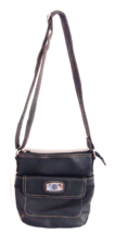 Treviso Medium Crossbody Purse Black Faux Leather w/Pocket/Adj. Strap - $10.00