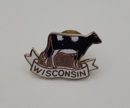 Wisconsin Cow Dairy Farm Milk Souvenir Lapel Hat Pin Tie Tack - £11.56 GBP