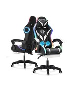 Gaming Chair with Bluetooth Speakers and RGB LED Lights Ergonomic Massag... - $4,396.67 MXN
