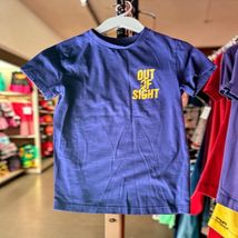 Rumi + Ryder Boys Graphic Tee Size Medium Navy Hide Seek Champion Shirt EUC - $15.84