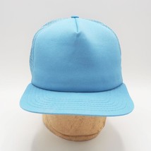 New Era Snapback Mesh Trucker Hat USA Made Light Blue S/M New Deadstock ... - $19.79