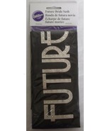 Wilton Bridal Bachelorette Party Bride-to-be Future Bride Sash Black Whi... - $16.15