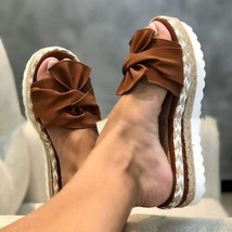Slippers Women Sandals Platform Sandals Shoes Brown 40 - £17.54 GBP