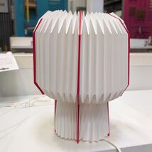 IKEA STRALA STRÅLA Cozy Table Lamp Pleated White/Red  New 606.109.89 - $29.69