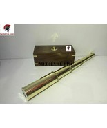 Medieval Epic Antique Solid Brass Handheld Harbor master Telescope  with... - $61.69 CAD+