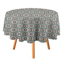 Mondxflaur Traditional Tablecloth Round Kitchen Dining for Table Decor Home - £12.78 GBP+