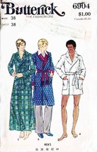 Men&#39;s BATHROBE Vintage 1970&#39;s Butterick Pattern 6904 Size 38 - $12.00