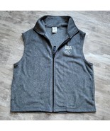 Vintage United States Olympics Gray Solid Fleece Full Zip Vest Jacket US... - £22.57 GBP