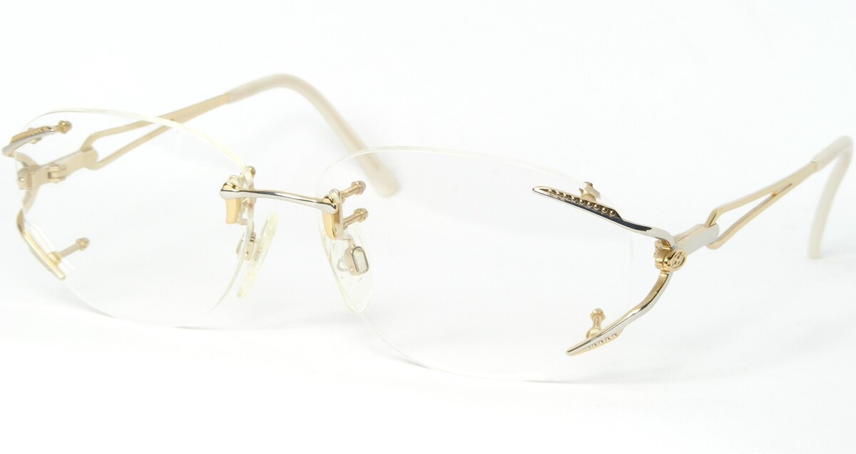 Lunettes Vintage Leonardo D 22ct. LD332 20A Palladium / Or 55-13-132 All... - $371.71