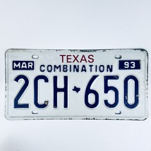 1993 United States Texas Combination Truck License Plate 2CH 650 - $18.80