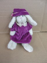 NOS Boyds Bears COSETTE Rabbit Bunny Plush Purple Dress Floral Hat B77 G - £28.86 GBP