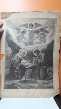 Vecchia incisione religiosa inizio 1900 - Gesù con Maria e Giuseppe N 4 - $52.61