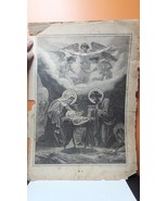 Vecchia incisione religiosa inizio 1900 - Gesù con Maria e Giuseppe N 4 - $52.61