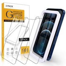 Screen Protector For 12 Pro Max, Hd Tempered Glass Anti Scratch Work W - £10.17 GBP
