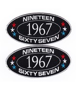 1967 SEW/IRON ON PATCH EMBROIDERED BADGE EMBLEM BIRTHDAT SCHOOL GRADUATI... - $17.15 CAD