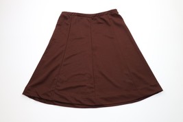 Vintage 70s Streetwear Womens 16 Distressed Blank Knit Skirt Brown Polye... - $34.60