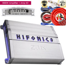 Hifonics Zeus ZG-1800.1D 1800W Mono Class D Car Audio Amplifier+ 4 Gauge... - £208.82 GBP