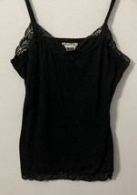 Mudd Size Large Women’s Black Sheer Lace Tank Top . - $7.91