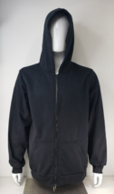 Full-Zip Hoodie Fleece Jacket Long Sleeve Black Sweatshirt  XL SKU #0498840 - £27.30 GBP