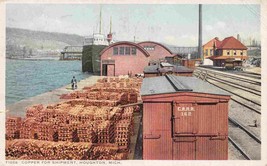 Copper Shipment Steamer Dock Rail Yard Houghton Michigan 1919 Phostint p... - £6.04 GBP