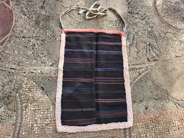 Antique wool apron, hand woven apron, part of women's folklore costume, ... - $35.00